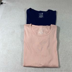 Time & Tru Tops  2 short sleeve Shirts XXL PINK& Blue Woman’s Tops